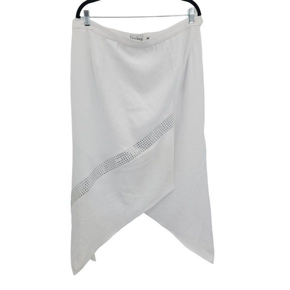 Vintage 80's Lisa Renee Bridal Skirt Set 18W White‎ Rhinestones 2pc Elvis Vegas - Picture 14 of 17